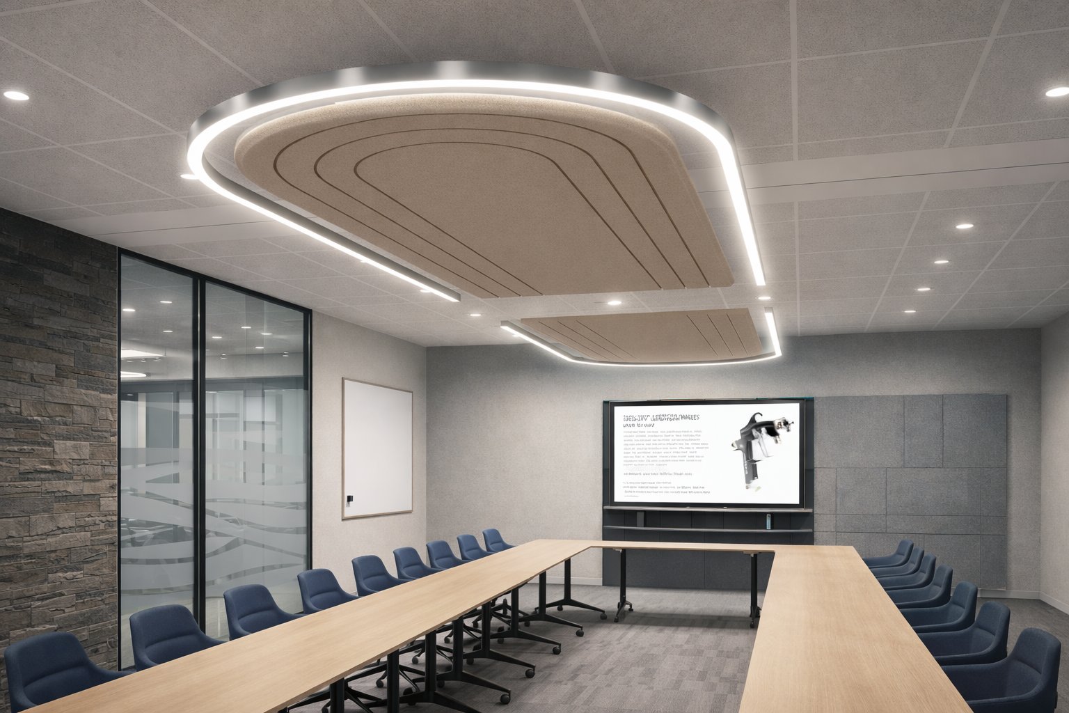 Salle de conférence Structure OLONDA, TEBEA acoustique sur mesure
